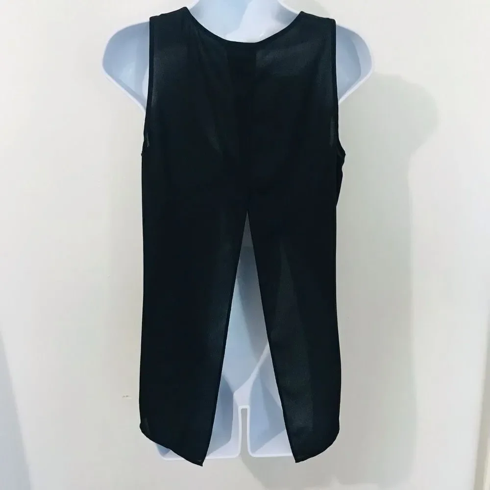 Express size S black 100% polyester sleeveless blouse￼. S131